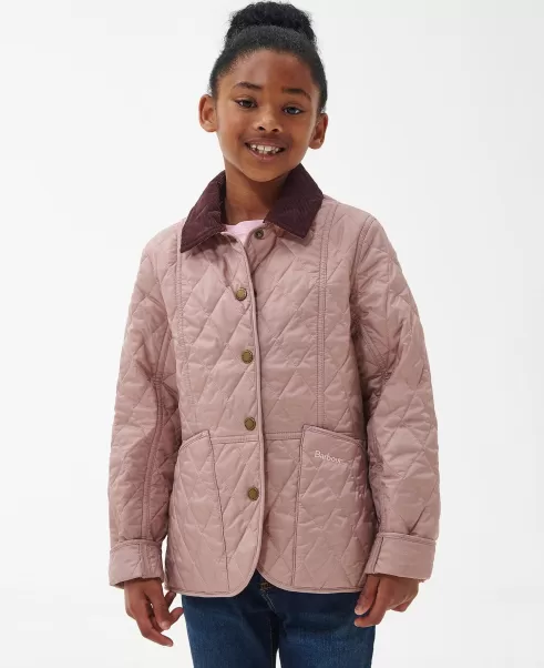 Barbour Girls Summer Liddesdale Quilted Jacket Pink Jackets Kids Hygienic